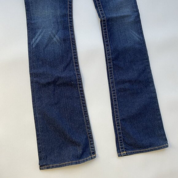 $231 True Religion Women’s Becky Heritage Jeans Slim Bootcut Dark Blue Size 25 - Picture 3 of 13